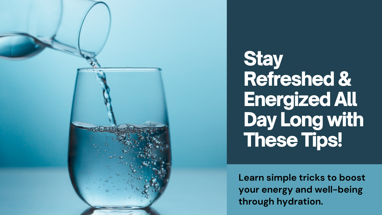 Person holding a glass of water with fruit slices, representing hydration hacks for all-day refreshment.