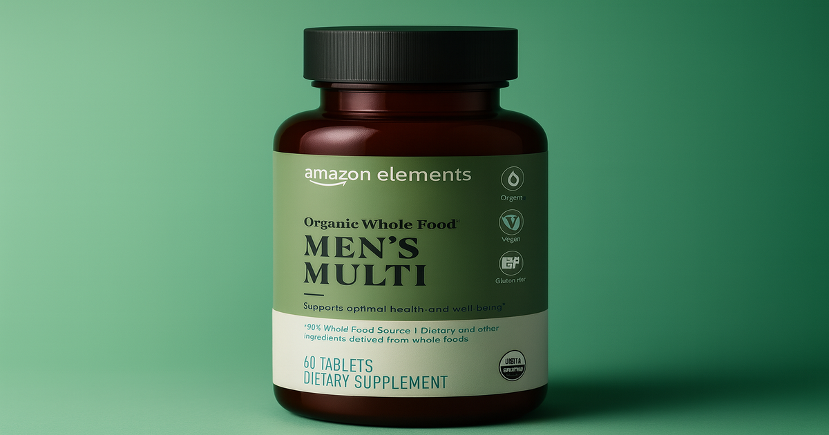 Amazon Elements Organic Whole Why men s multis 2025 — Amazon Elements mens multis
