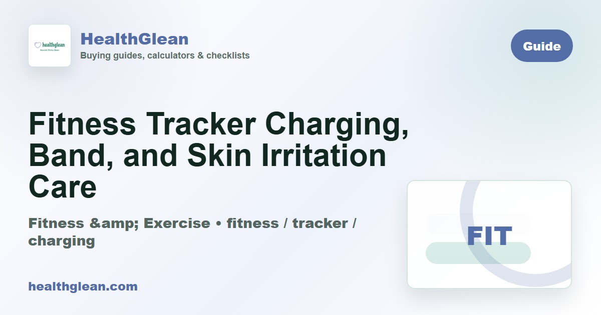 Fitness Tracker Charging, Band, and Skin Irritation Care - HealthGlean guide image