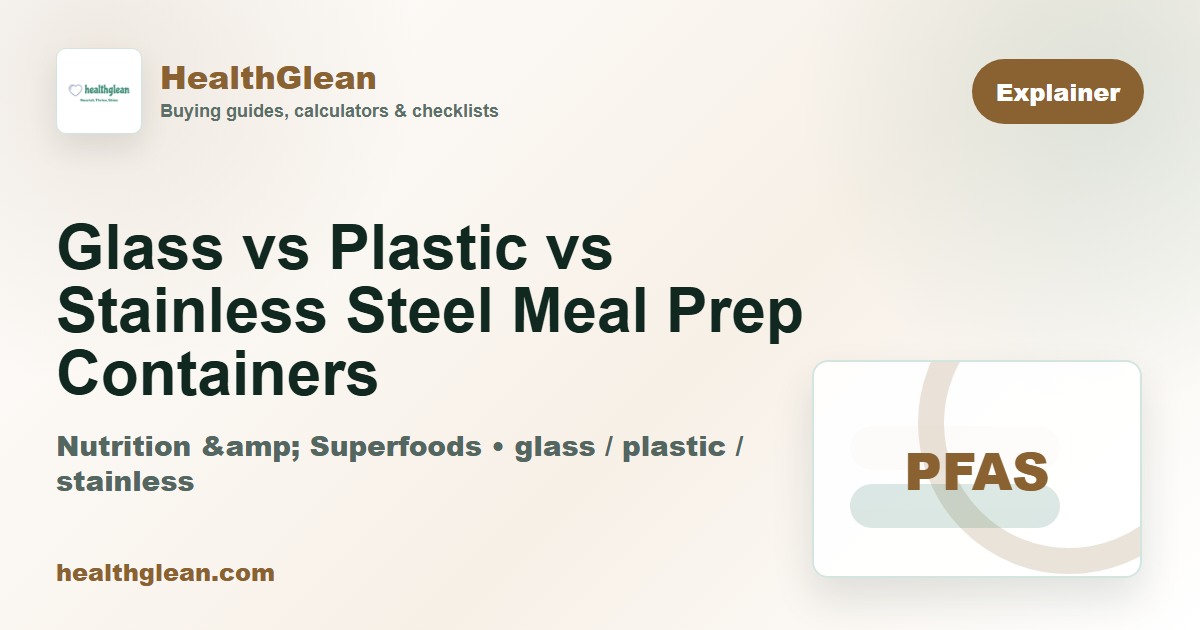 Glass vs Plastic vs Stainless Steel Meal Prep Containers - HealthGlean guide image