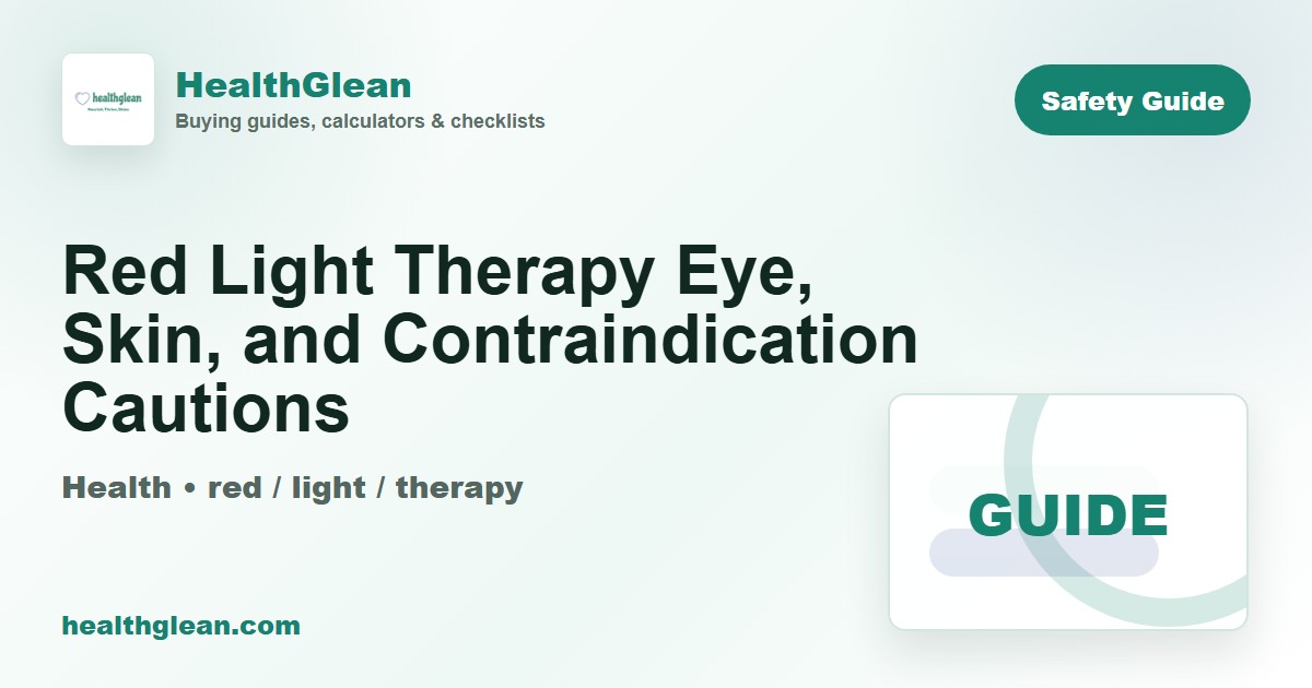 Red Light Therapy Eye, Skin, and Contraindication Cautions - HealthGlean guide image