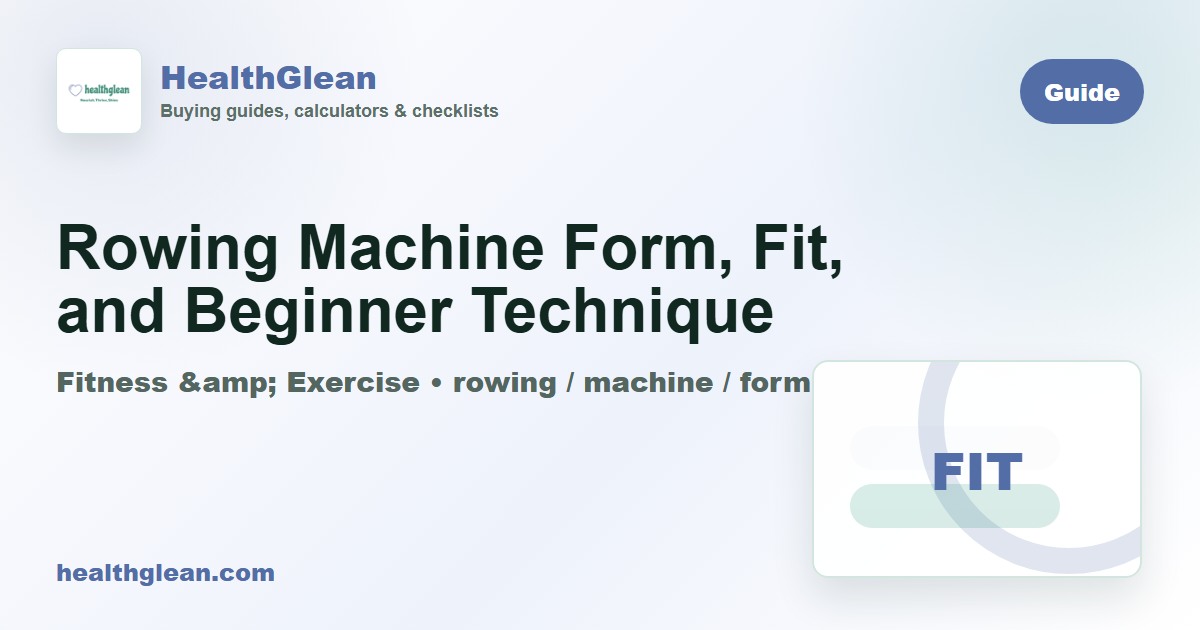 Rowing Machine Form, Fit, and Beginner Technique - HealthGlean guide image