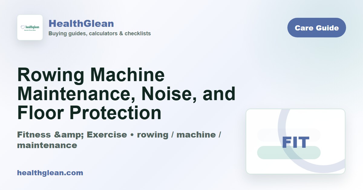 Rowing Machine Maintenance, Noise, and Floor Protection - HealthGlean guide image